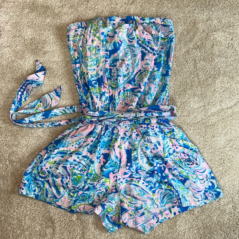 Lilly Pulitzer Ritz strapless romper - small style 004086